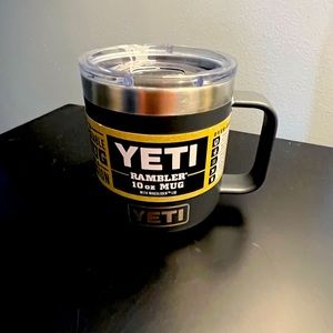 Yeti charcoal color 10 oz Rambler mug with magslider lid. Stackable